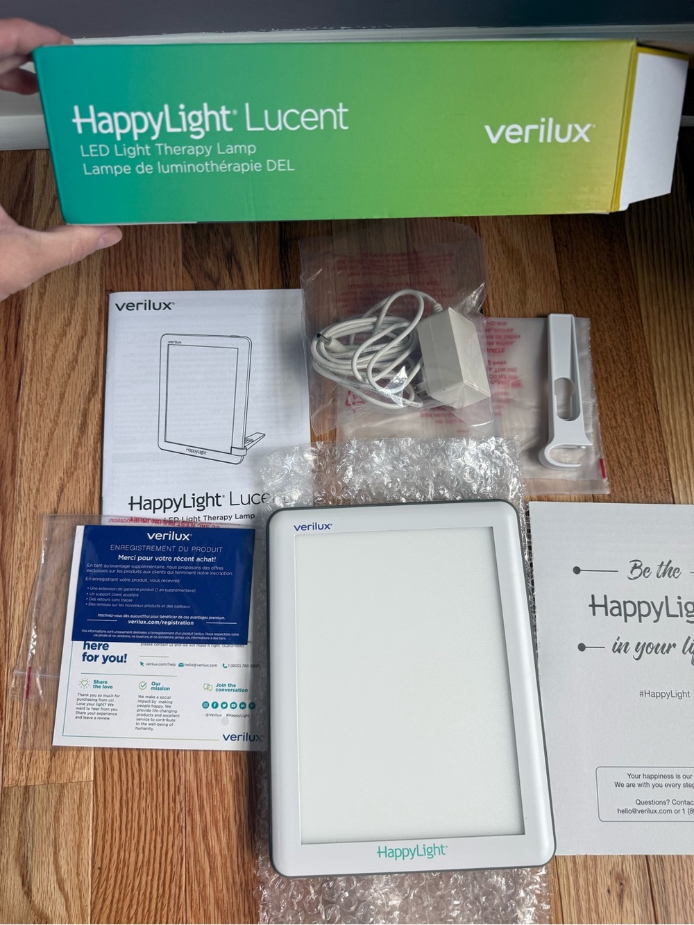 Verilux HappyLight Lucent LED Light Therapy Lamp -seasonal depression- White
